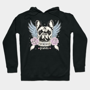 Frenchie French Bulldog Frenchies forever Tattoo Style Hoodie